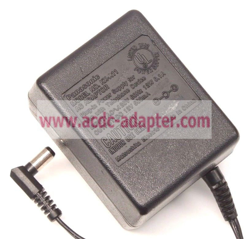 Genuine 12V 500mA Panasonic KX-A11 AC DC Power Supply Adapter Charger - Click Image to Close